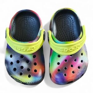 Kids Toddler Unisex Tie-Dye Crocs Classic Clog Size C4